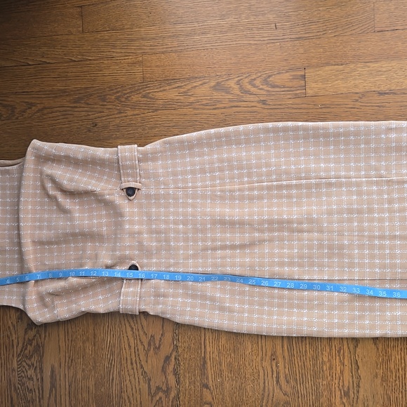 Ann Taylor Tan Checkered Sleeveless Dress Size 0 - Picture 8 of 9